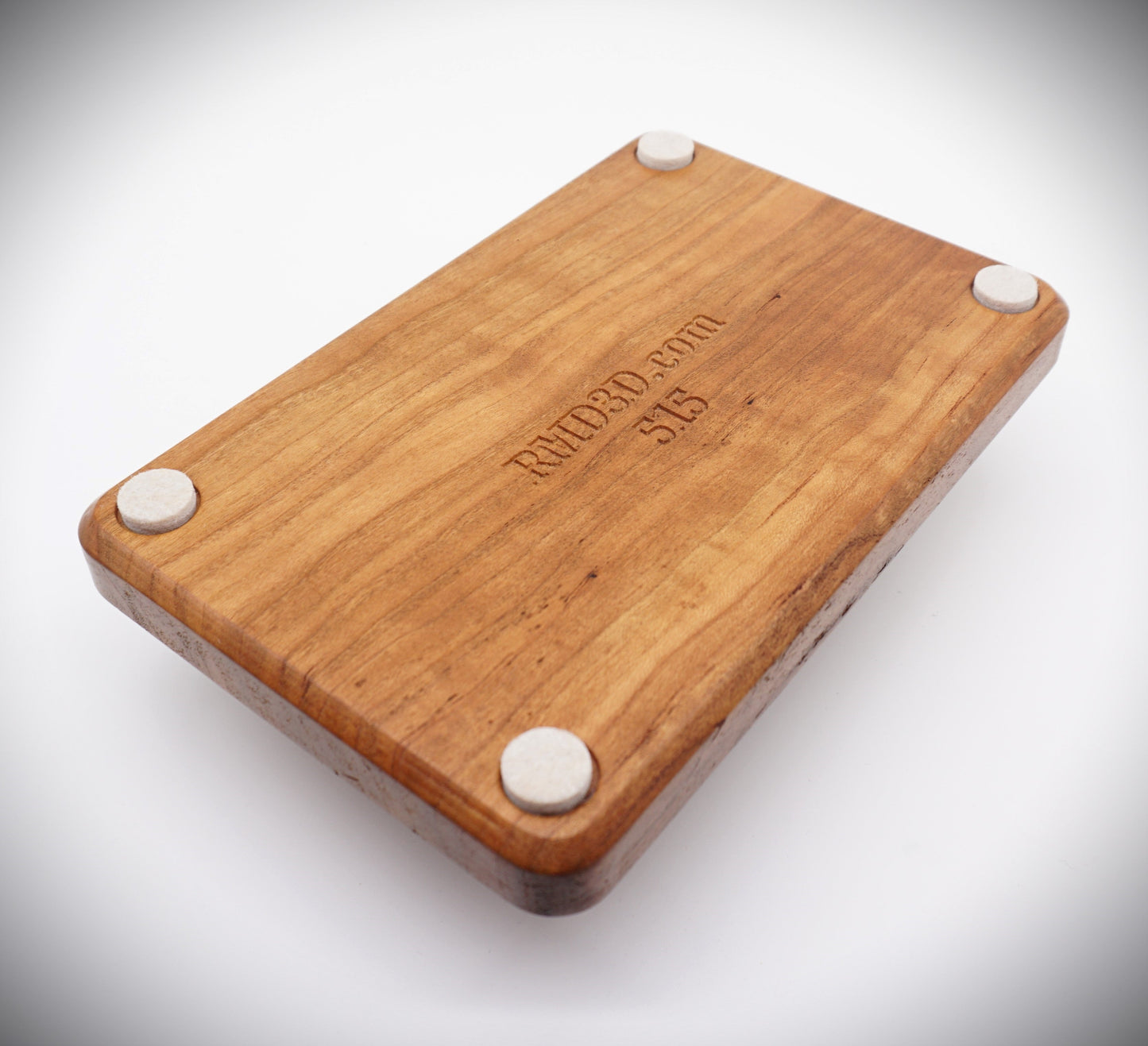 Hardwood Cherry 50rd Reloading tray, No front Pockets, 0.515 Case pockets