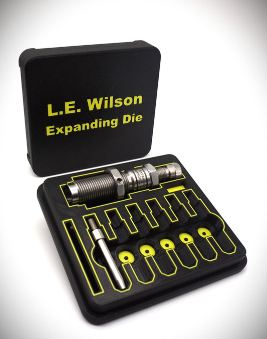 L.E. Wilson Expanding Mandrel Die and mandrels Storage Case