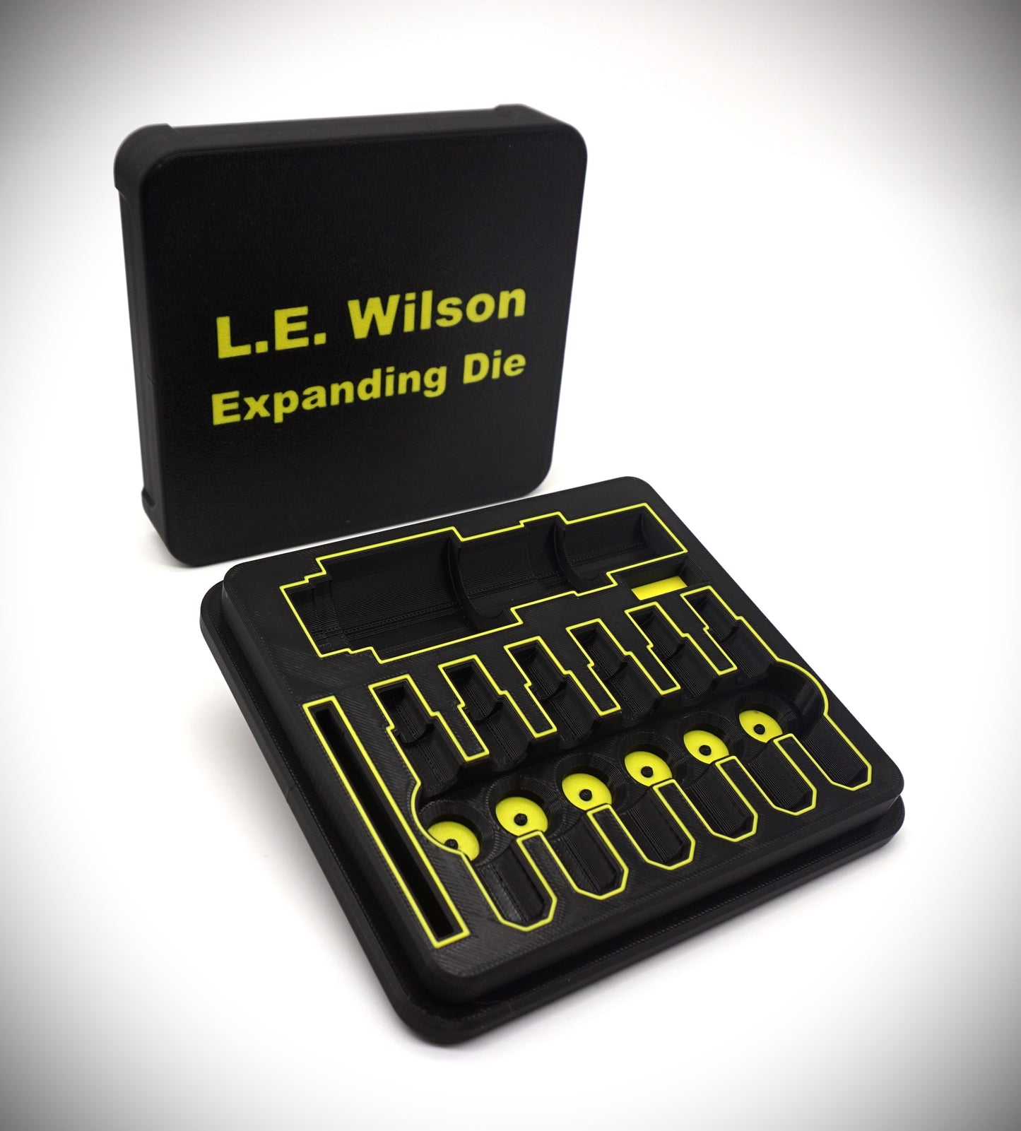 L.E. Wilson Expanding Mandrel Die and mandrels Storage Case