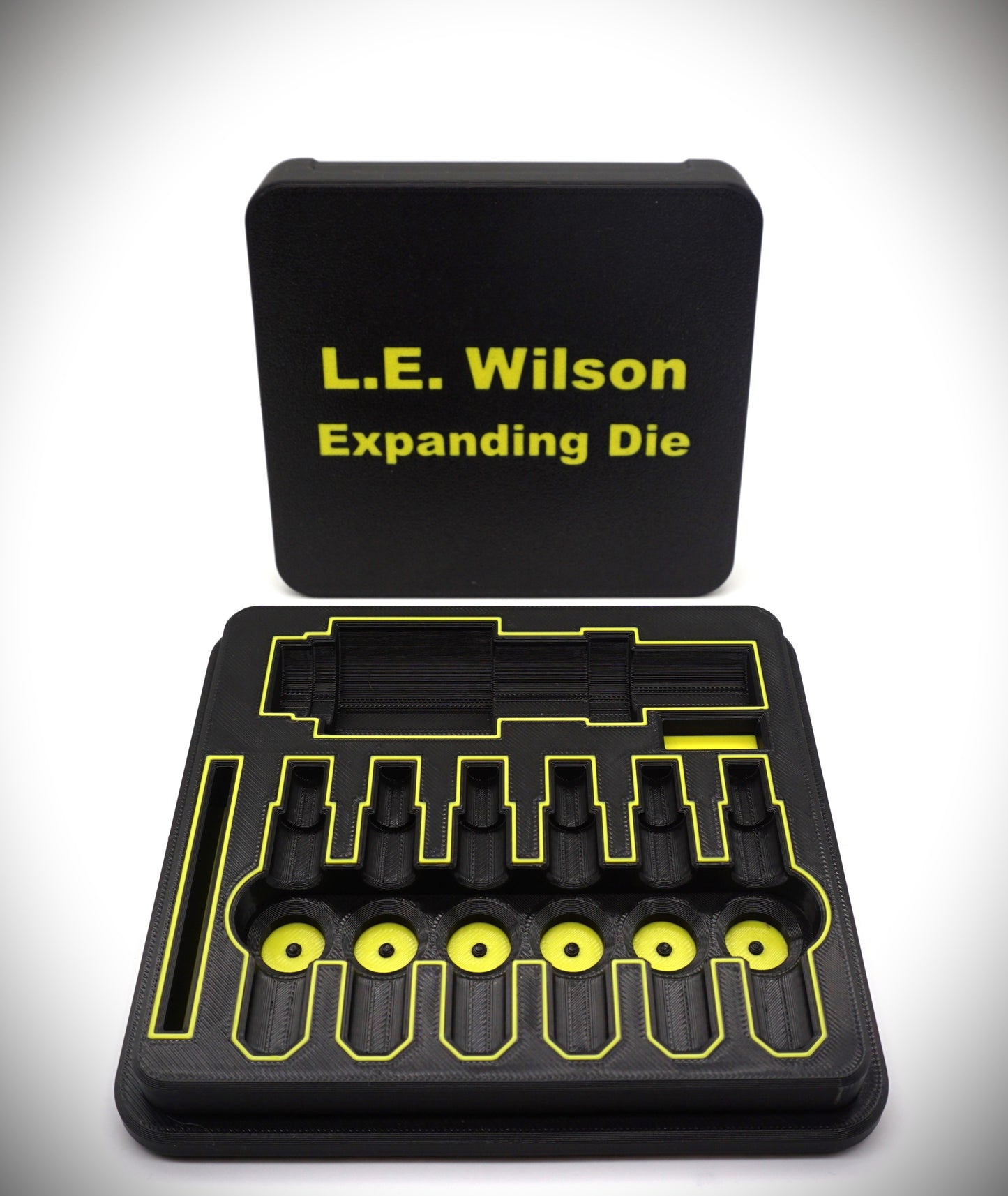 L.E. Wilson Expanding Mandrel Die and mandrels Storage Case