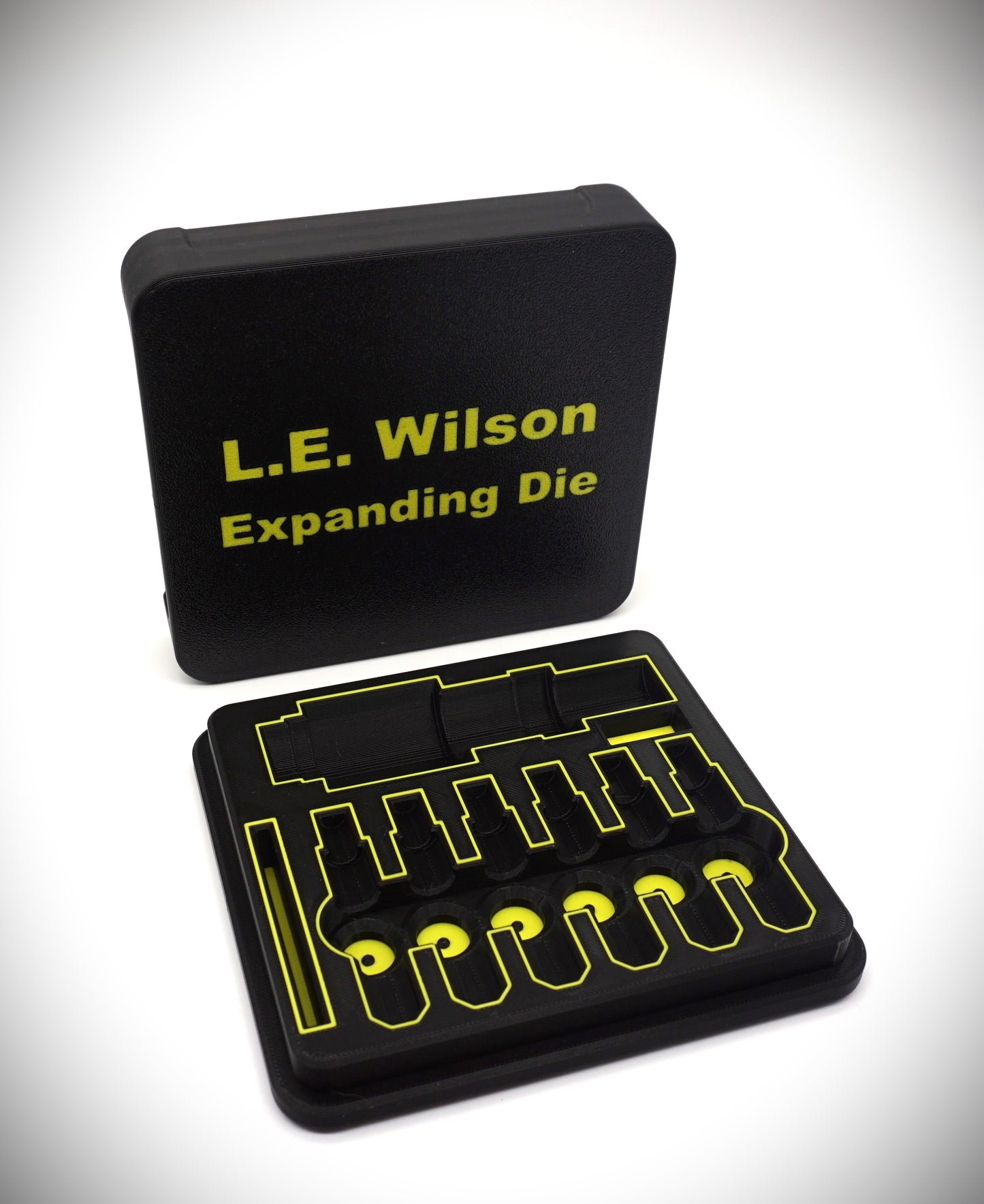 L.E. Wilson Expanding Mandrel Die and mandrels Storage Case