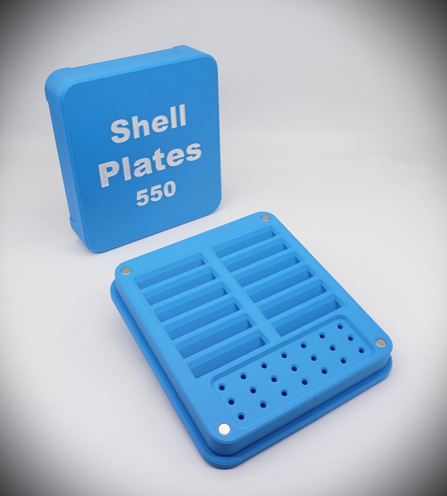 Dillon RL550 Shell Plate & Locator Pin Storage Case with Magnetic Lid RMD3D