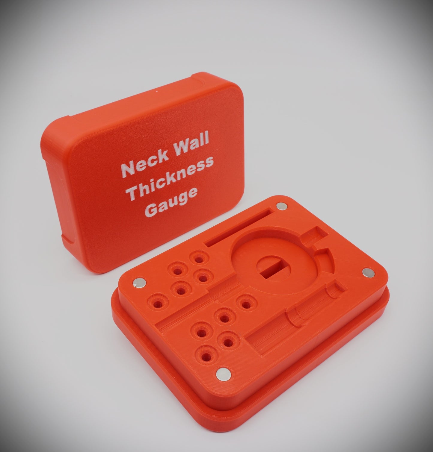 Hornady 041223 Neck Wall Thickness Gauge Kit Storage Case Magnetic Lid