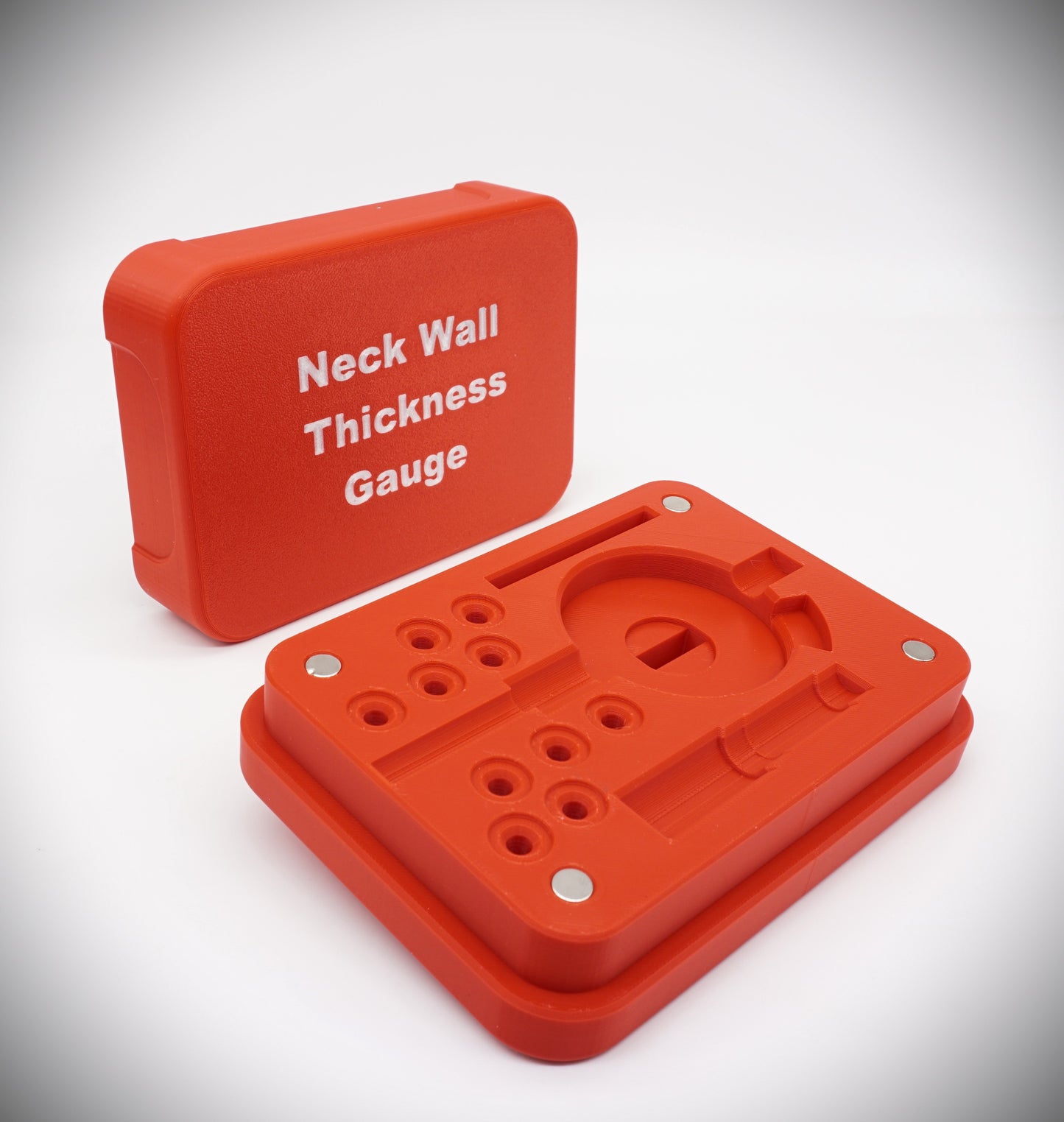 Hornady 041223 Neck Wall Thickness Gauge Kit Storage Case Magnetic Lid
