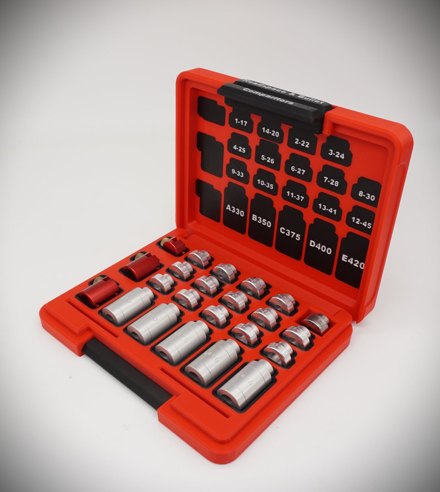 Hornady Bullet Headspace Comparator Storage Case Hinged top TPU Lined Pockets