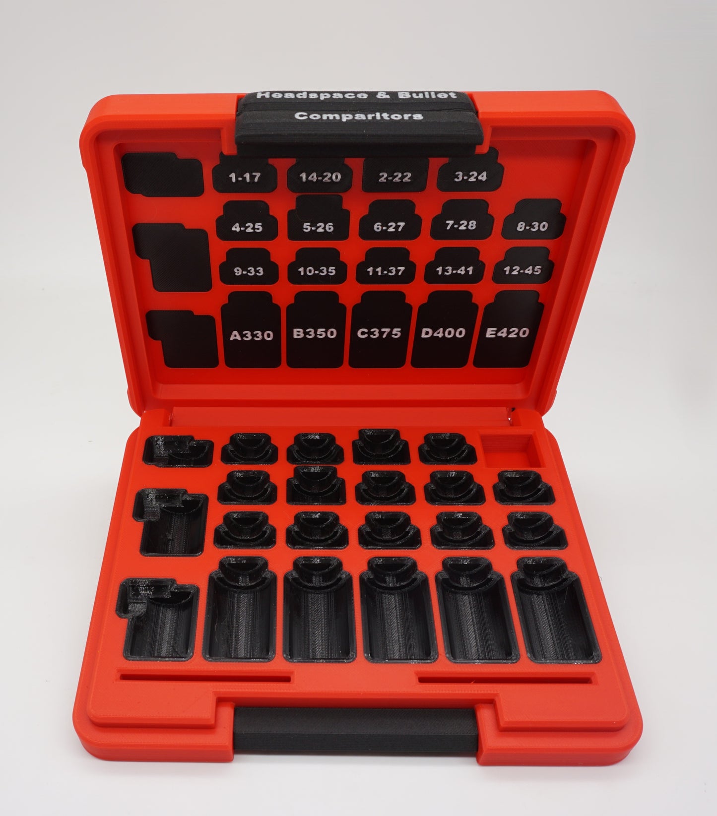 Hornady Bullet Headspace Comparator Storage Case Hinged top TPU Lined Pockets