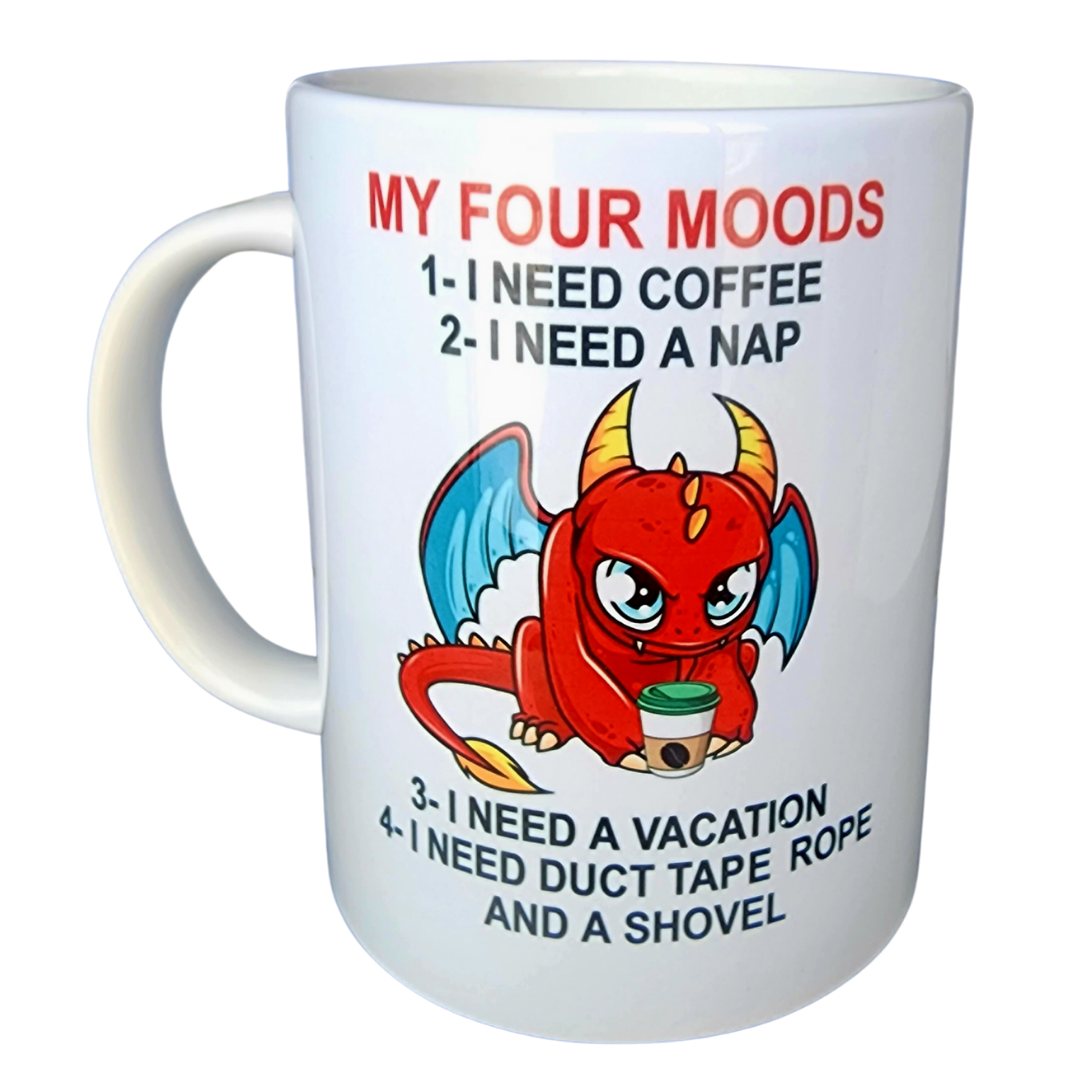 My four moods . 15oz Ceramic Coffee Mug