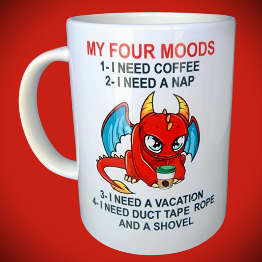 My four moods . 15oz Ceramic Coffee Mug