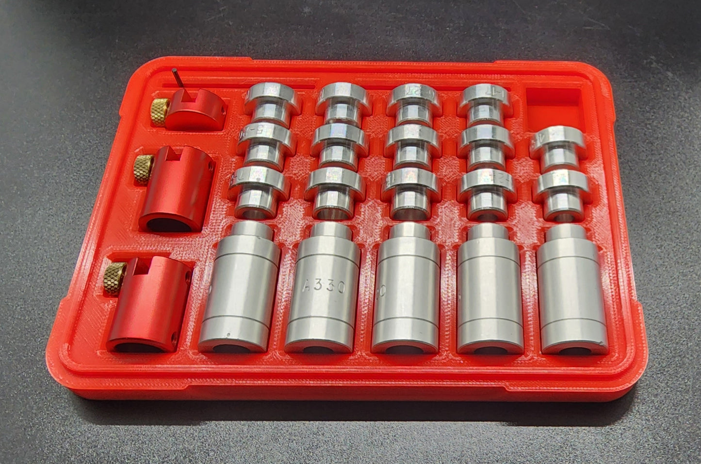 Hornady Bullet Headspace Comparator Anvil Storage Case Organizer LG